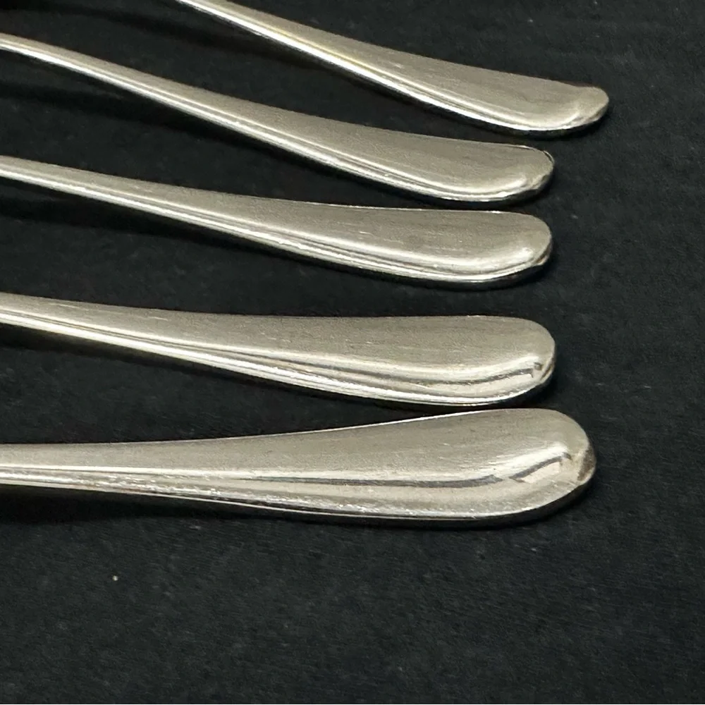 Dansk Escapade Stainless Flatware 5 Oval Soup Spoons Glossy 7 1/4”